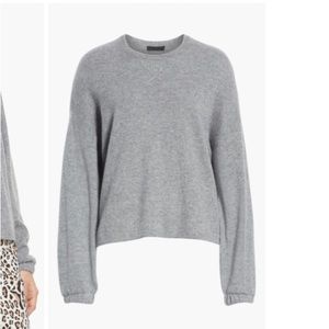 ATM crewneck sweater in heather grey, XS-S